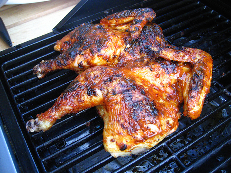 Grilled shop chicken making